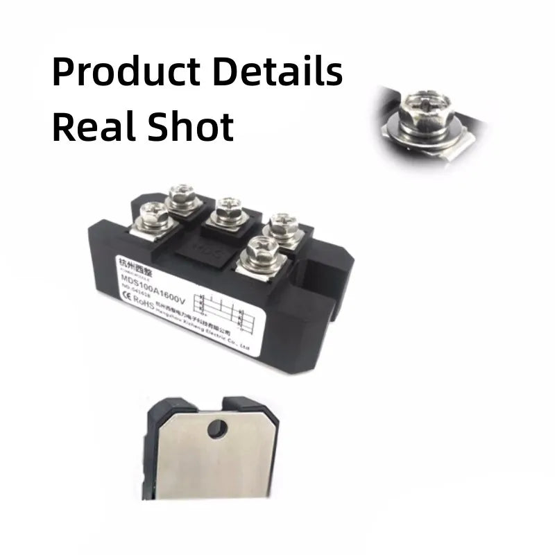 MDS60 30A 75A 90A 100A 120A 150A Three-phase Rectifier Module MDS100-16 AC/DC 50A 1600V 3-Phase Diode Bridge Rectifier module Vue