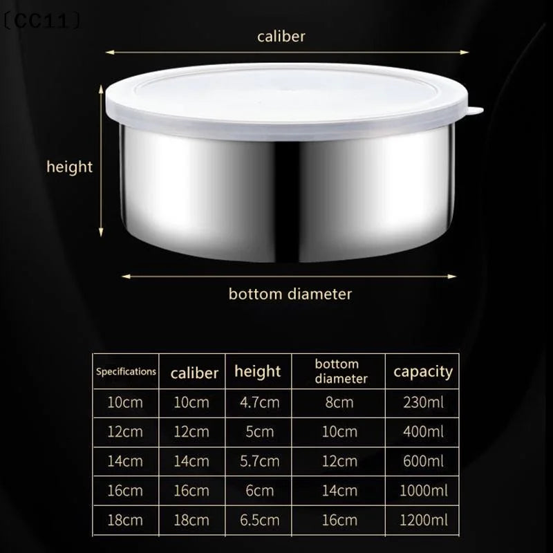 5Pcs Colorful Stainless Steel Mixing Bowls With Lids Stackable And Storage Deep Nesting Bowls Dishwasher Safe For Kitchen〔CC11〕 Vue