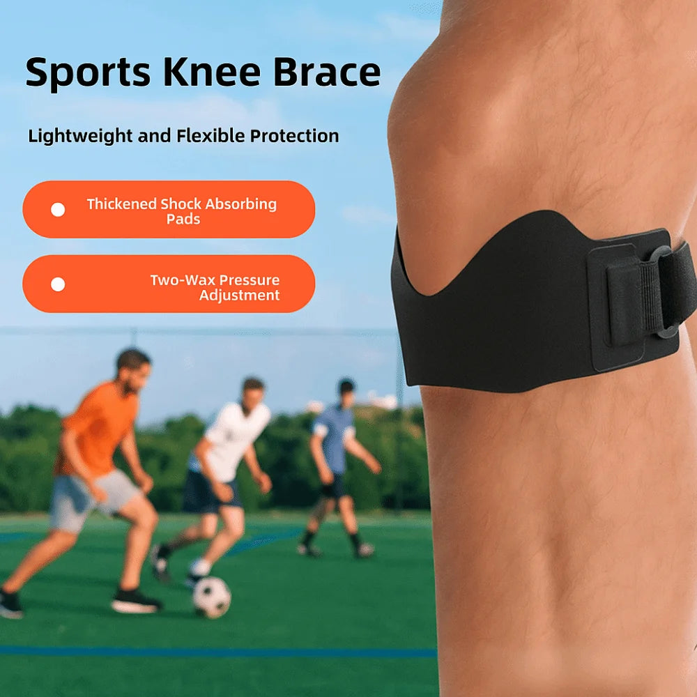 Adjustable Patella Tendon Knee Strap Shock Absorber Highly Elastic Sport Knee Wrap Flexible Breathable Knee Band Brace Vue