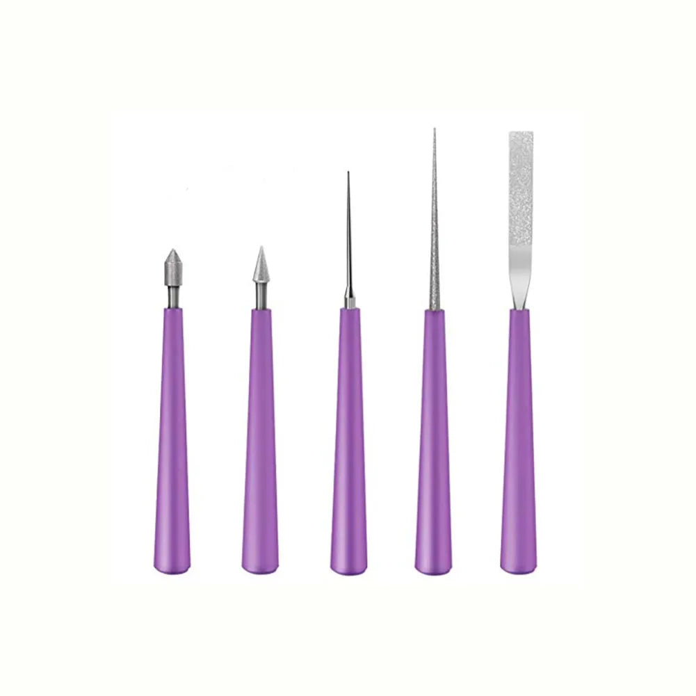 5-Piece Needle File Bead Hole Enlarger & Reamer Set Bead Hole Reamer Set Vue China Mainland