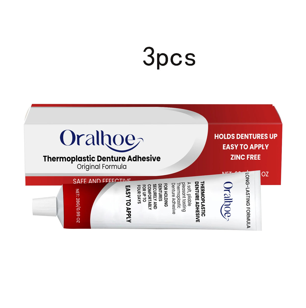 Comfort Denture Adhesives Glue Teeth Care Thermoplastic Denture Silicone Reline Kit Adhesive Cushion Friction Fixed Dentures Vue 84g boxed