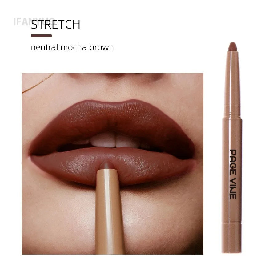 Chocolate Brown Silky Lipliner Pen Peptide Lipgloss Pencil Lasting Matte Nude Pink Lipstick Lip Outline Contour Defind Lip Liner Vue