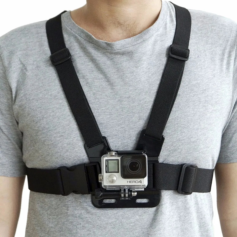 Chest Strap With 360 Rotation Phone Mount Belt For Gopro Hero 12 11 10 9 8 7 iPhone 13 14 Pro Max Insta360 X4 Action Camera Vue