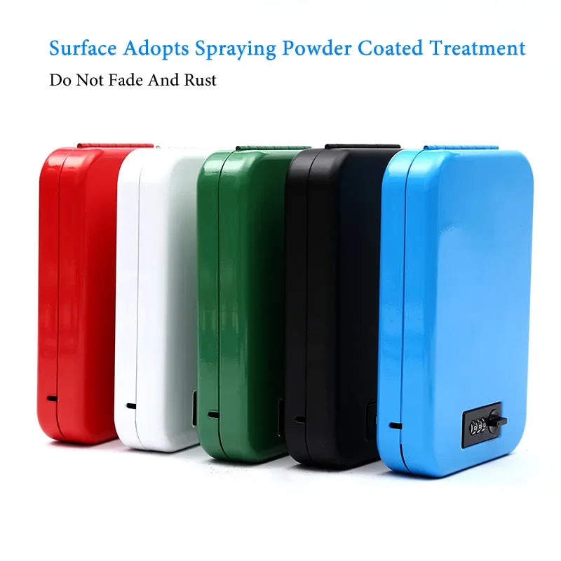 New Portable Security Box Pistol Safes Cash Jewelry Money Safe Box With Combination Lock Password For Home Car Office Safe Vue
