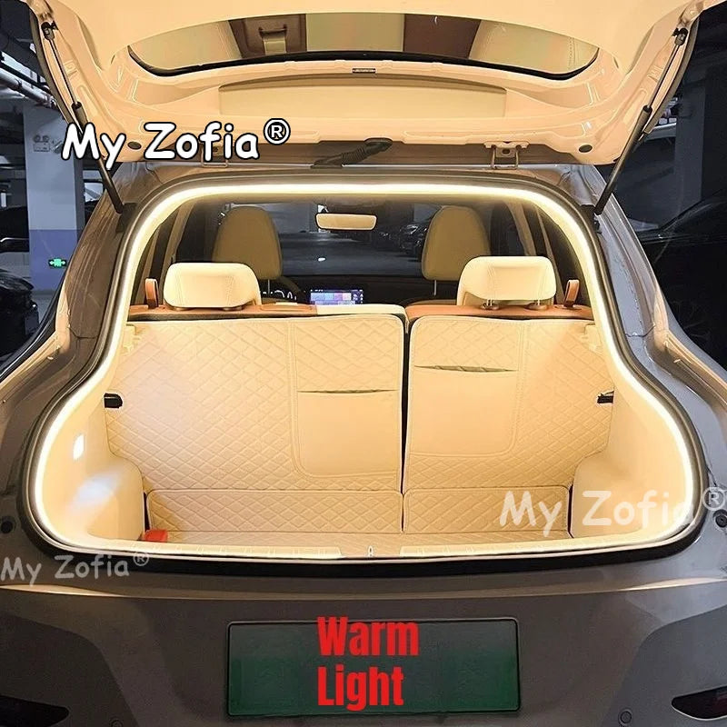 Car Trunk LED Light Ambient Interior Decorative Lamp Cargo Area Glow Light Protective Accessories For GWM Ora 5 2025 2026 2027 Vue B