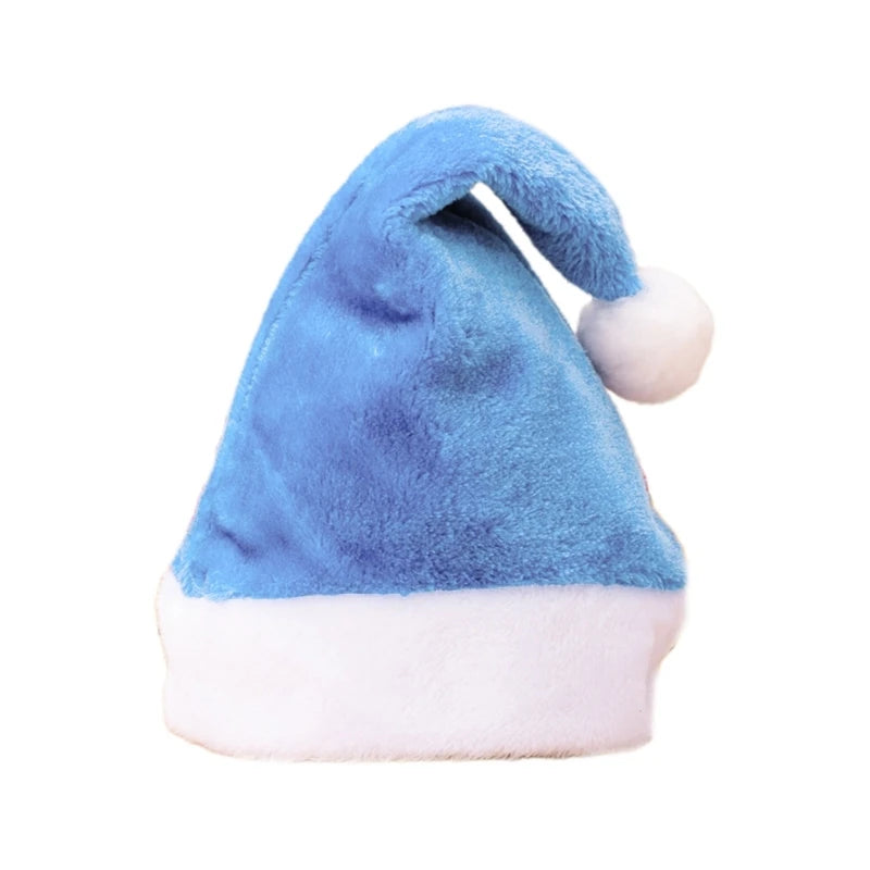 Kids Plush Elf Hat with Bell – Christmas Santa Helper Cap Kids Holiday Hat Vue 50-60cm-HB AS SHOWM