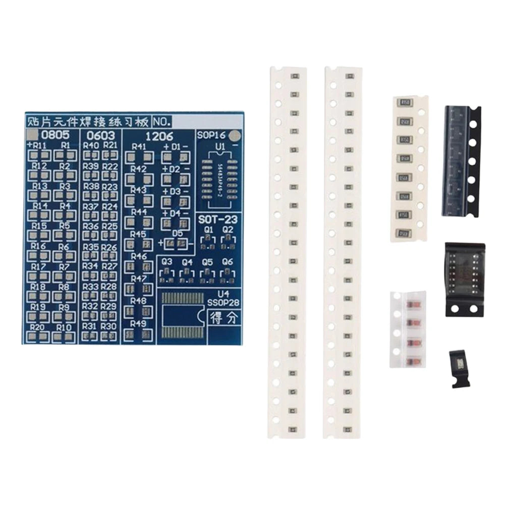 SMT SMD Soldering Practice Board DIY Kit Welding Practice Soldering DIY Kits Fanny Skill Training Electronic Suit Vue
