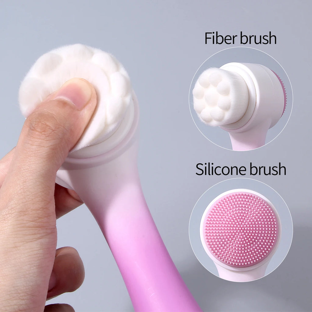 Hot Sale 3PCS Multifunctional Facial Cleansing & Eyebrow Trimmer Kit, Purple Panda Handle Dermaplaner + Double-Sided Brush for S Vue