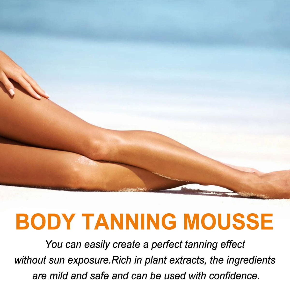 Tanning Accelerator Mousse Summer Skin Self Tanner Natural Glow Body Bronzer Sunbathing Keep Moisturizing Sunless Tanning Lotion Vue