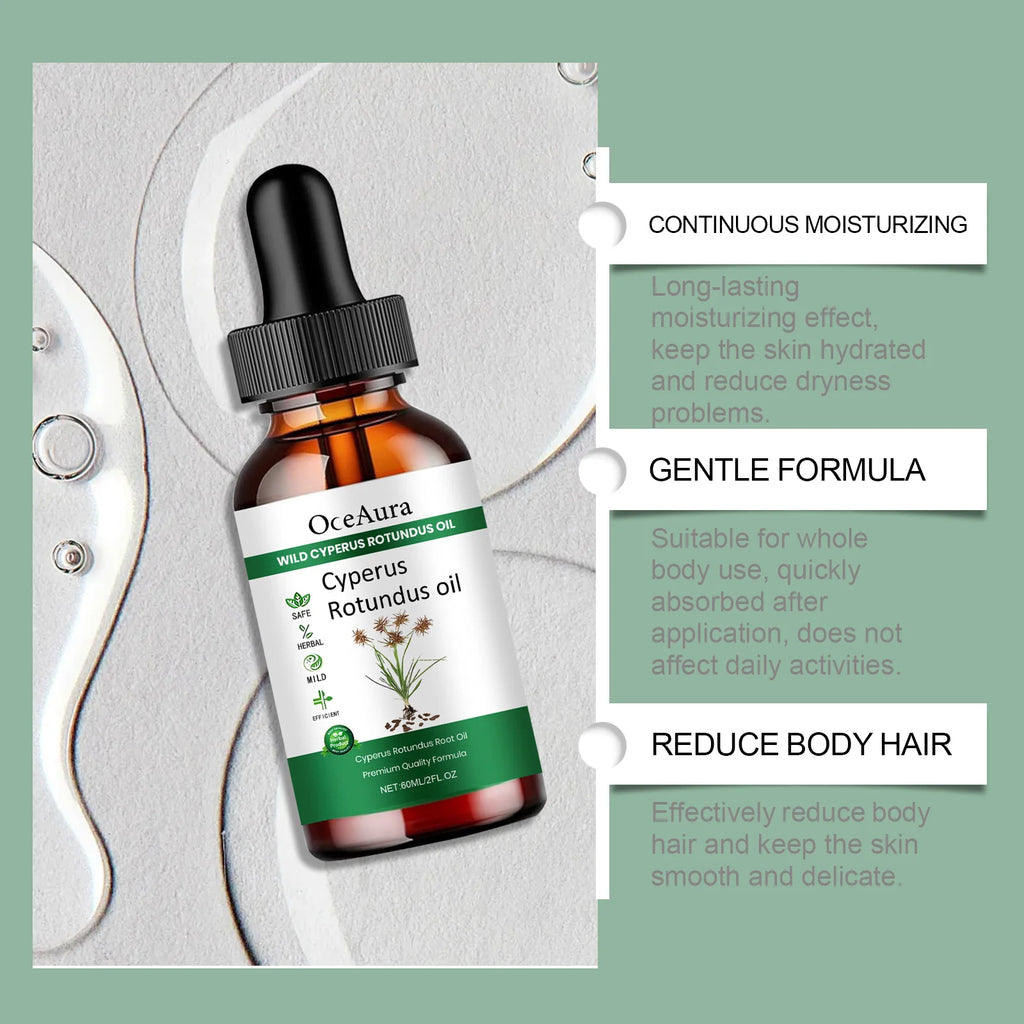 Cyperus Rotundus Hair Removal Care Oil Cyperus Rotundus Plant Oil Body Moisturizing Nourishing Hair Removal Care Oil 60ml Vue