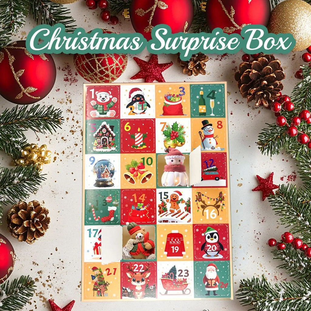 Countdown Calendar Empty Reusable 5 Pieces Container Christmas 24 Days Countdown Calendar for Activities Gathering Festival Vue
