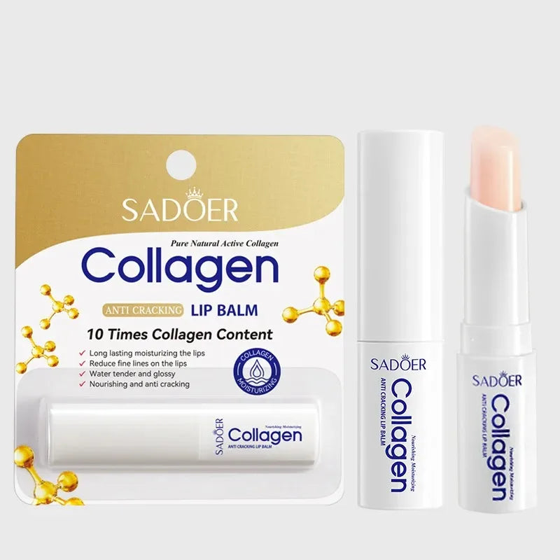 Collagen Moisturizing Lip Balm, Nourishing and Anti-Cracking, Long-Lasting Hydration, Moisturizes Lips Vue