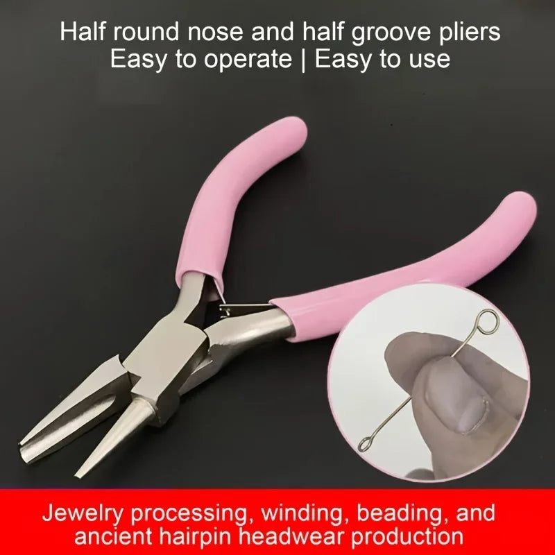 5-inch professional round concave pliers, used for jewelry making mini precision wire loop tools, ideal DIY manual tools Vue