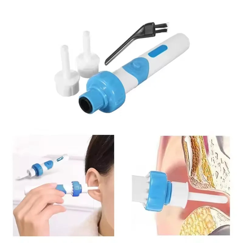 Cordless Electric Ear Wax Remover Vibration Suction Ear Pick Safe Ear Cleaning Tool for Kids Adults Portable Ear Cleaner Spoon Vue