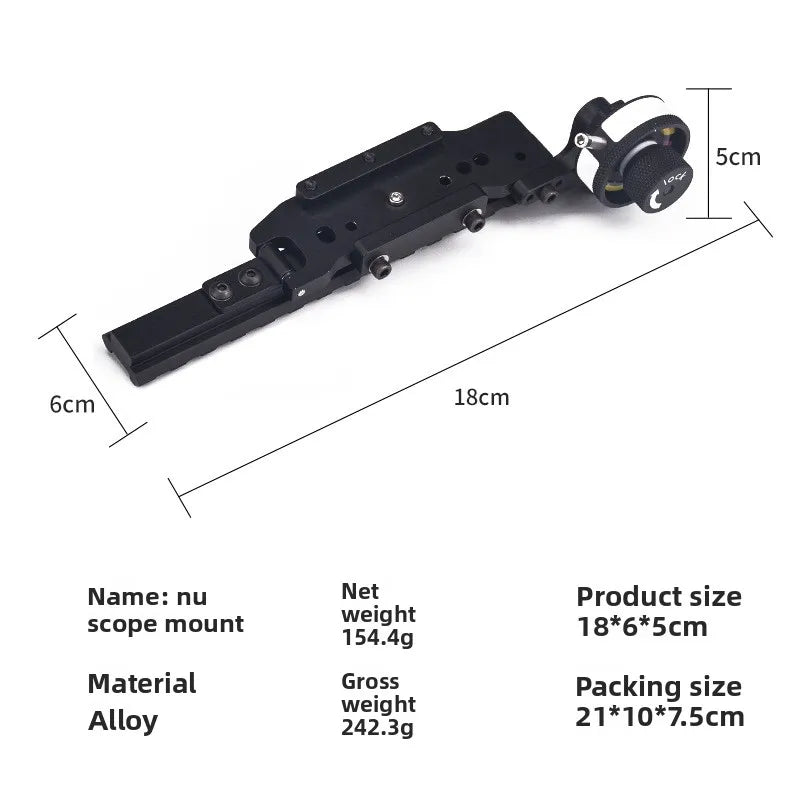 Aluminum Alloy Archery Sight Mount Bracket Universal Bow Sight Support Frame Recurve Compound Bow Hunting Training Accessories Vue