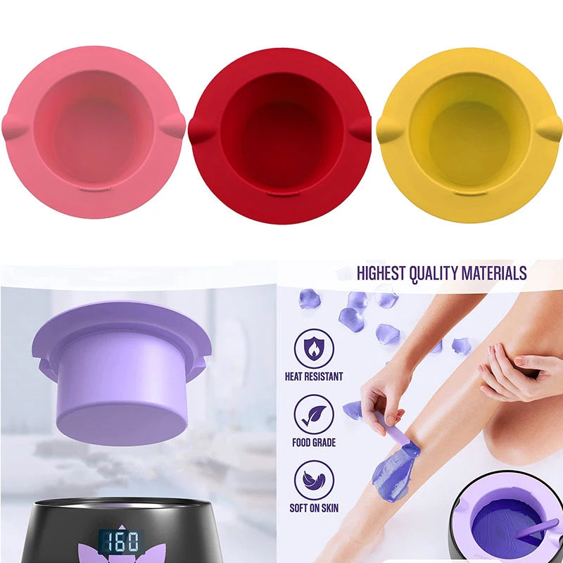 Wax Warmer Thickening Heat-resistant Silicone Bowls Hair Removal