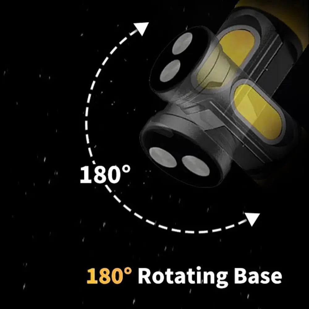 Super Bright LED Work Light Rotating Magnetic Base Rechargeable Magnetic Work Inspection Lamp Durable Portable Vue