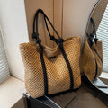 Elegant Ladies Straw Woven Handbag Women Holiday Beach Bag Casual