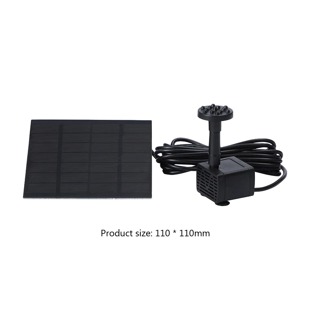 Solar Pond Fountain Pump – 6 Nozzles, Easy Garden Install Solar Fountain Pump Vue
