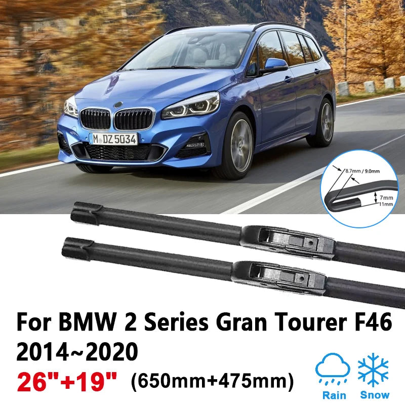 BMW 2 Series Gran Tourer F46 2014–2020 Front & Rear Wiper Blades Windshield Wiper Blades Vue