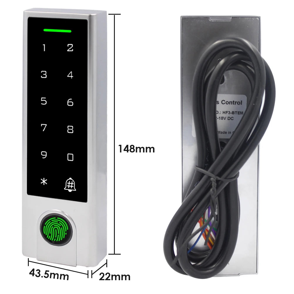 Tuya APP Fingerprint Access Control Standalone Keypads 125Khz RFID Reader Door Lock Waterproof Keypad Wifi Remote Open Anywhere Vue