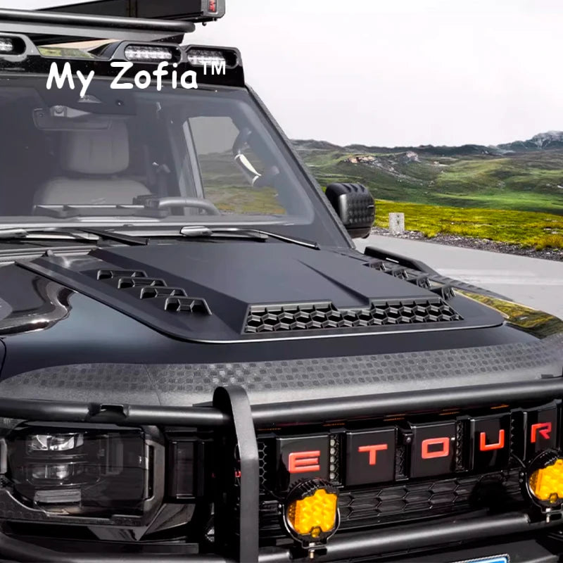 For JETOUR T2 Shanhai T2 2024 2025 2026 Car Style Front Air Intake Vent Engine Frame Inlet Bonnet Hood Scoop Cover Accessories Vue