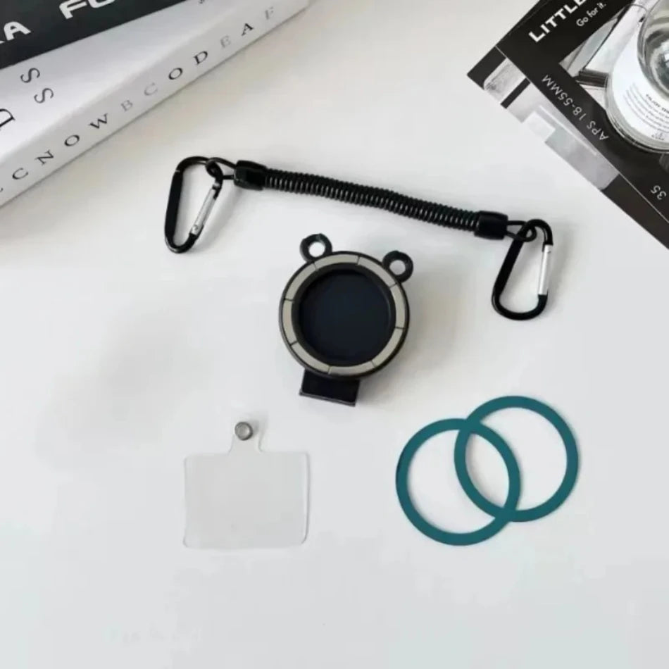 Magnetic Phone Holder Clamp Hands-free Backpack/belt with Elastic Rope Portable Cell Phone Stand For Magsafe iPhone 16 15 14 13 Vue