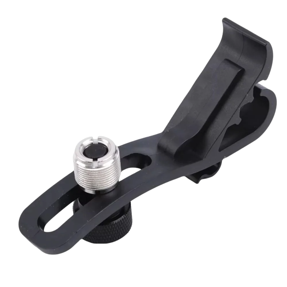 Black Microphone Holder with Drum Clamp Adjustable Anti-Vibration Drum Instrument Holder Metal Plastic Copper Material Vue Black