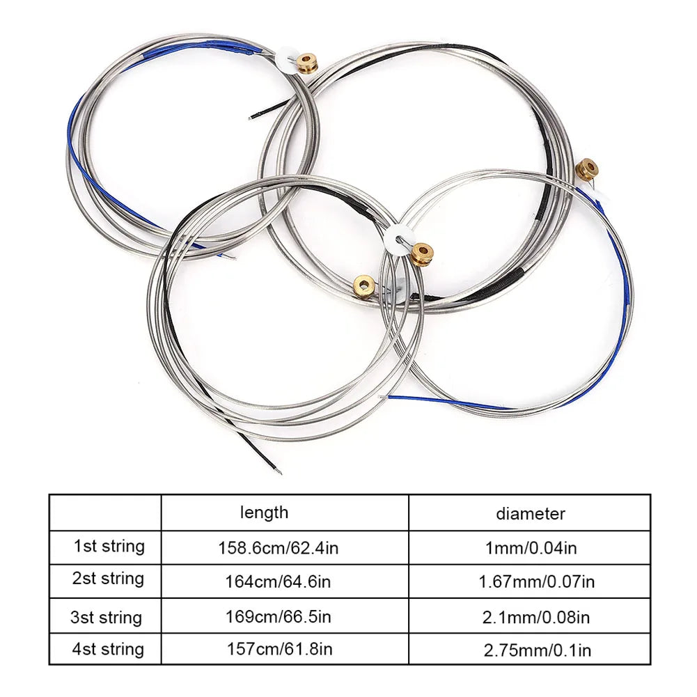 Double Bass Steel Wire String IRIN Steel Double Bass Strings Professional Music Instrument Accessory Vue