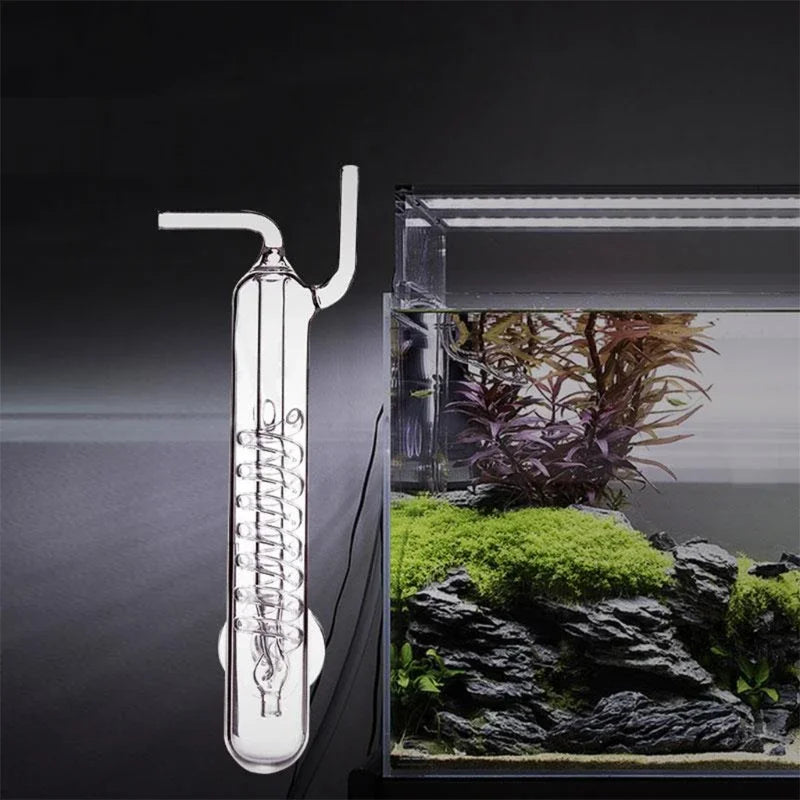 Fish Tank Spirals CO2 Diffuser Bubble Counter for Aquarium Planted for Tank High-Transparent Glass Aquarium Supply Accessories Vue