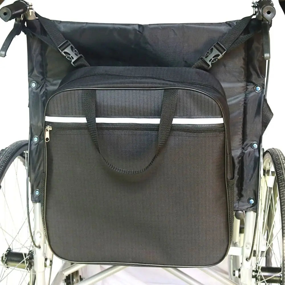 Large Capacity Mobility Wheelchair Bag Adjustable Multifunctional Shopping Storage Holdall Reflective Strip Easy Installation Vue