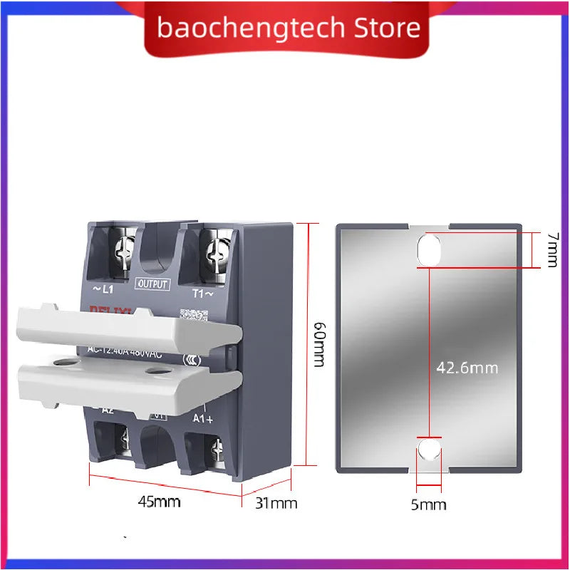 SSR 10A 20A 25A 40A 60A 80A 100A 120A DD DA AA Single phase solid-state relay 24V 220V DC controll DC controlled AC controll AC Vue