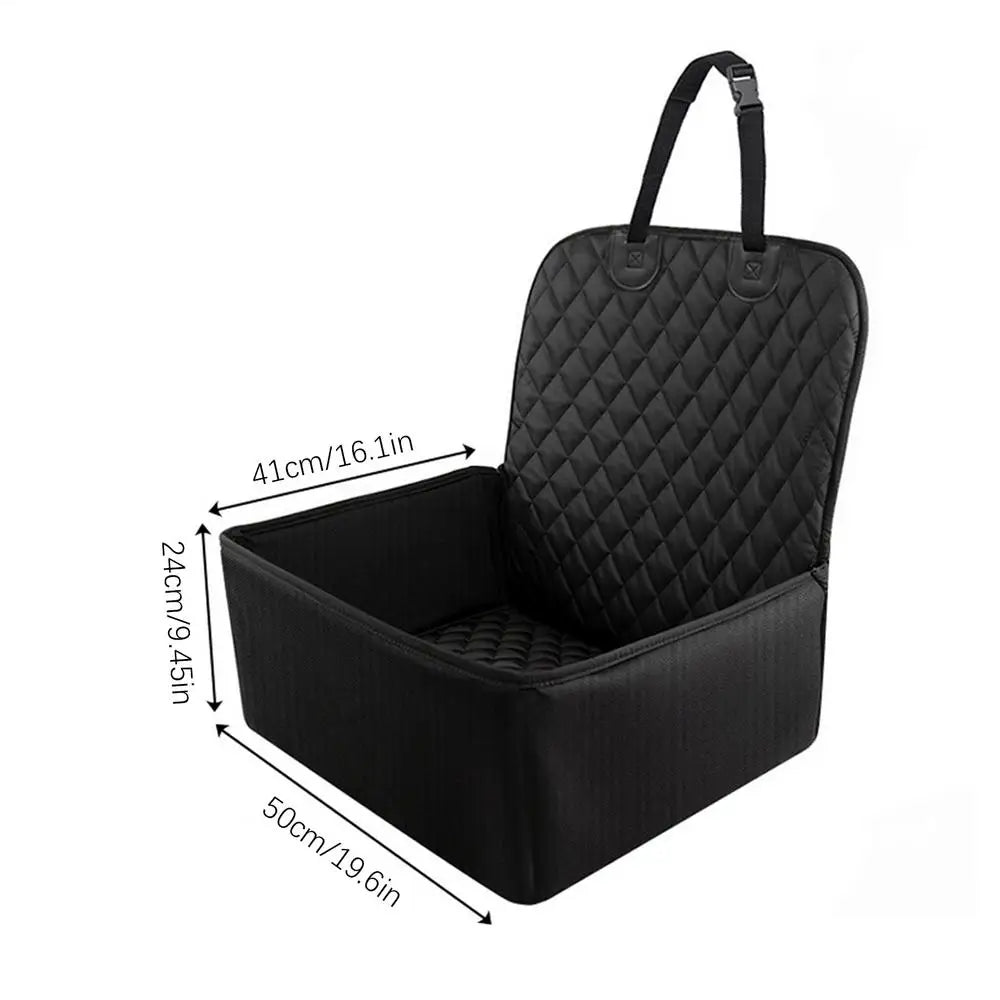 Pet safety car seat cushion, large size, waterproof and stain-resistant, suitable for cats and dogs, suitable for all seasons Vue Black