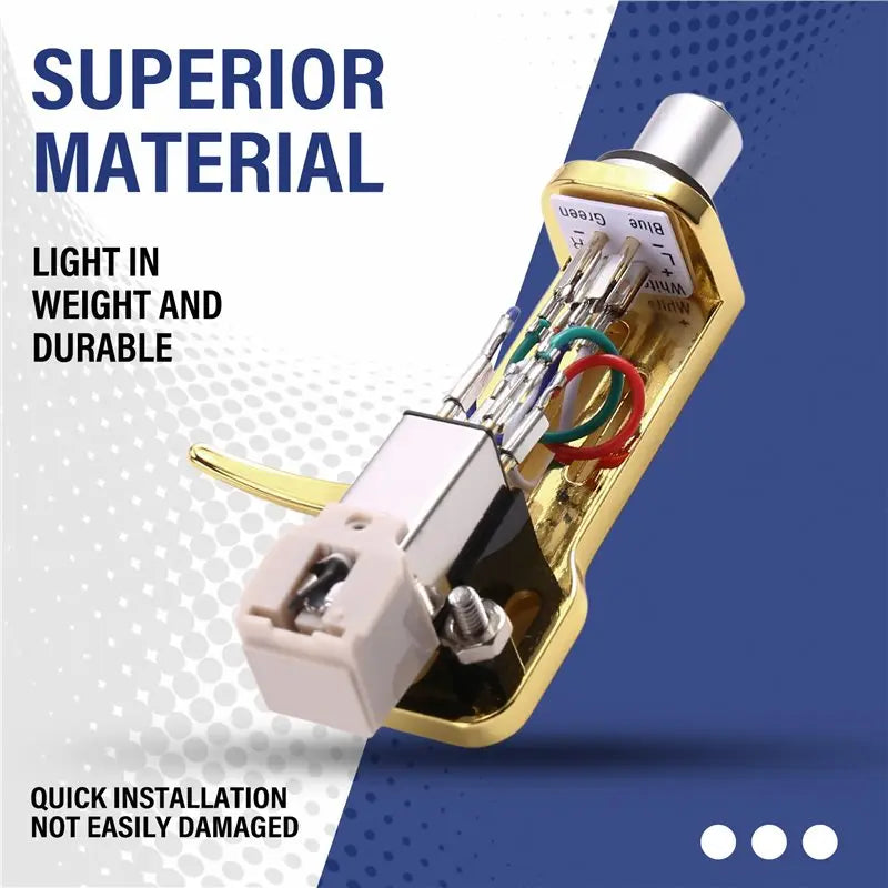 Hot-AT3600L Magnetic Cartridge Stylus With Headshell Mount Kit For Player Vue