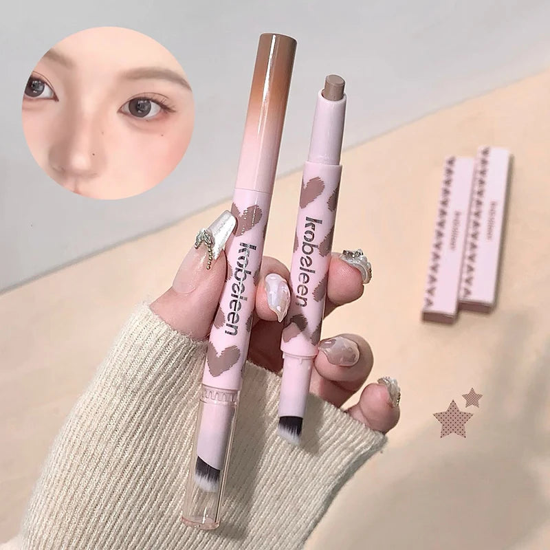 1pcs Gray 3D Contouring Shading Stick Stick with Brush Nose Shadow Natural Facial Makeup Contour Pencil for Enhanced Definition Vue