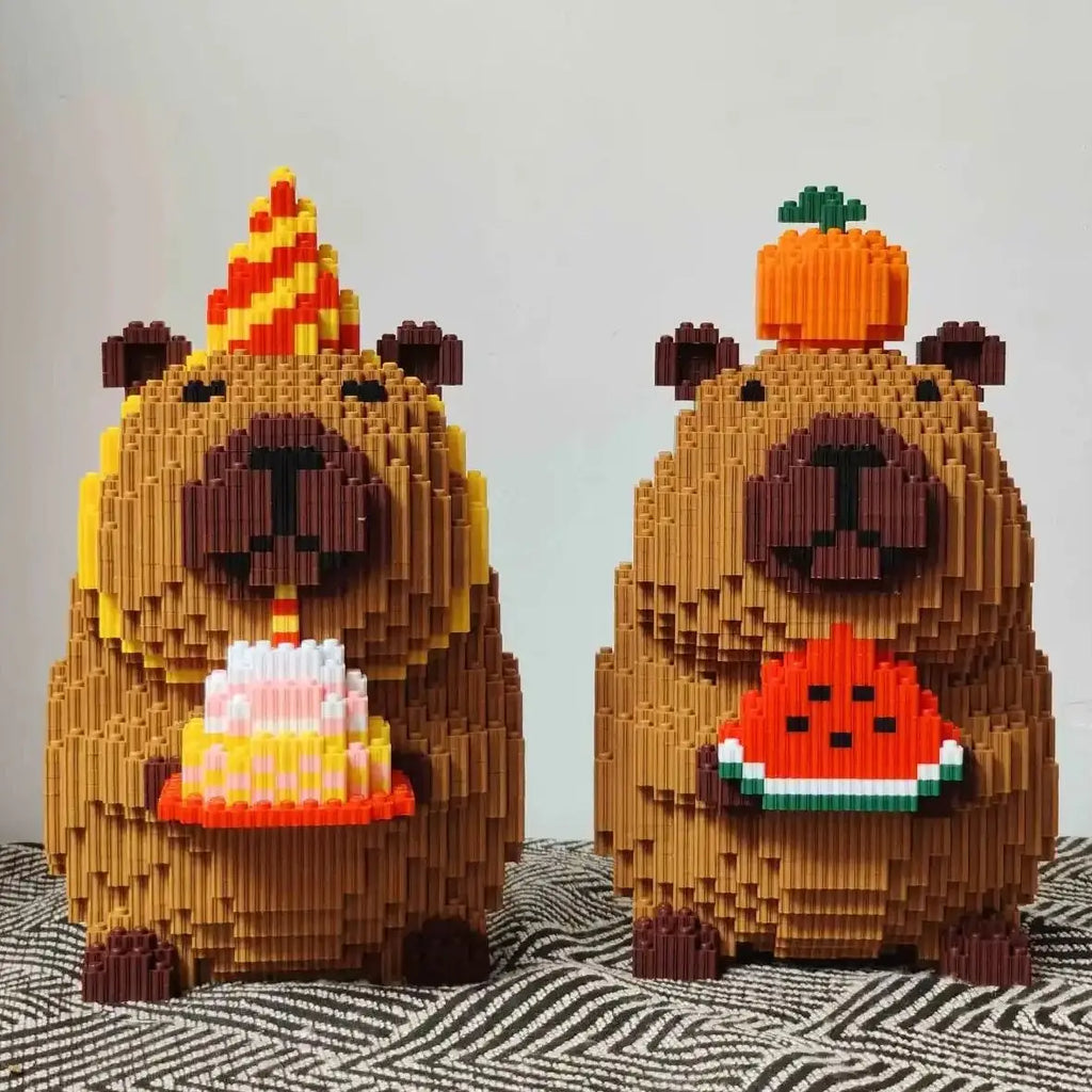 Super sized Capipara giant capybara birthday doll Capipara bubble tea building set for children aged 14 and above Vue