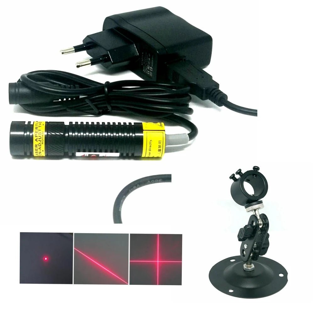 648nm 650nm 50mw 100mw 200mw 250mw Red Laser Locator Module Visible Lighting Effects Focusable 16mm Head Vue 250mw Cross US Plug