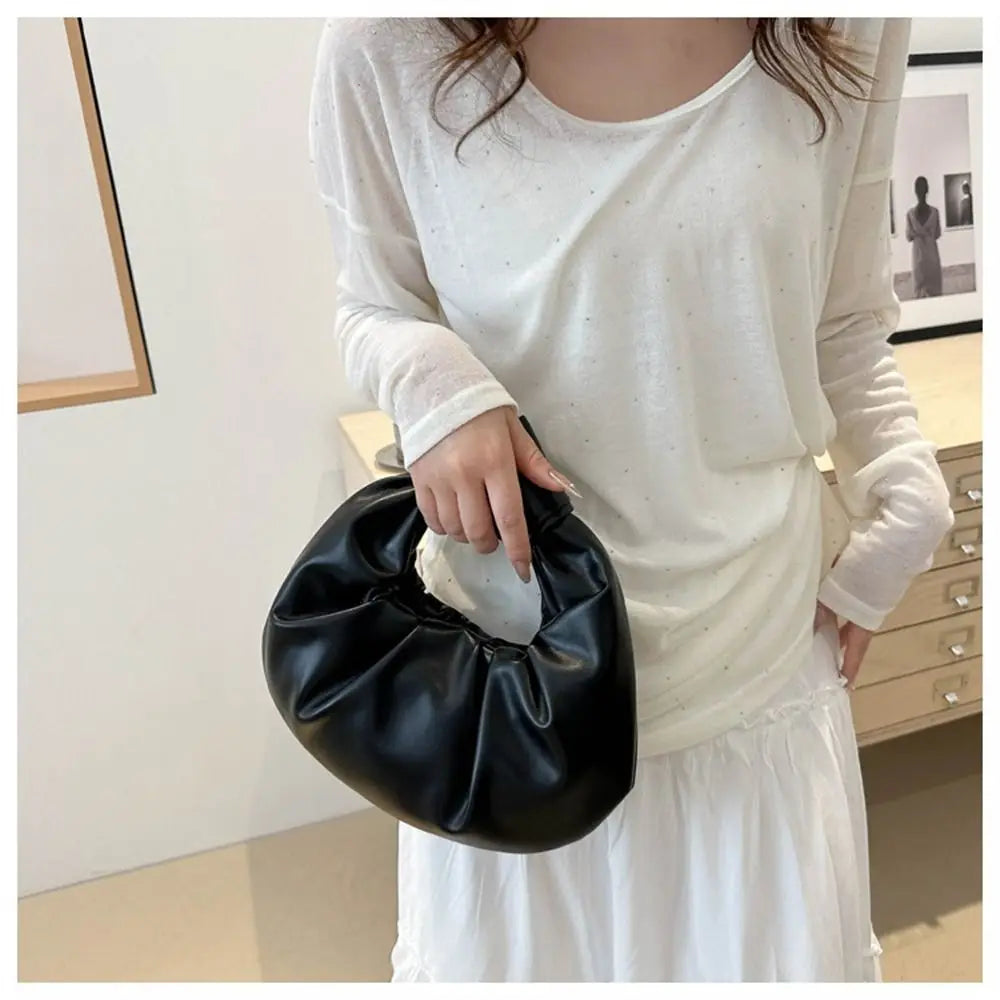 Fashion PU Leather Shoulder Bags Lightweight Solid Totes Large