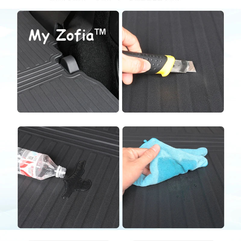 For Xpeng X9 2024 2025 TPE Trunk Mats All Weather Cargo Liner Mat seat Floor Mats Waterproof Anti-Slip Liner Pads Accessories Vue