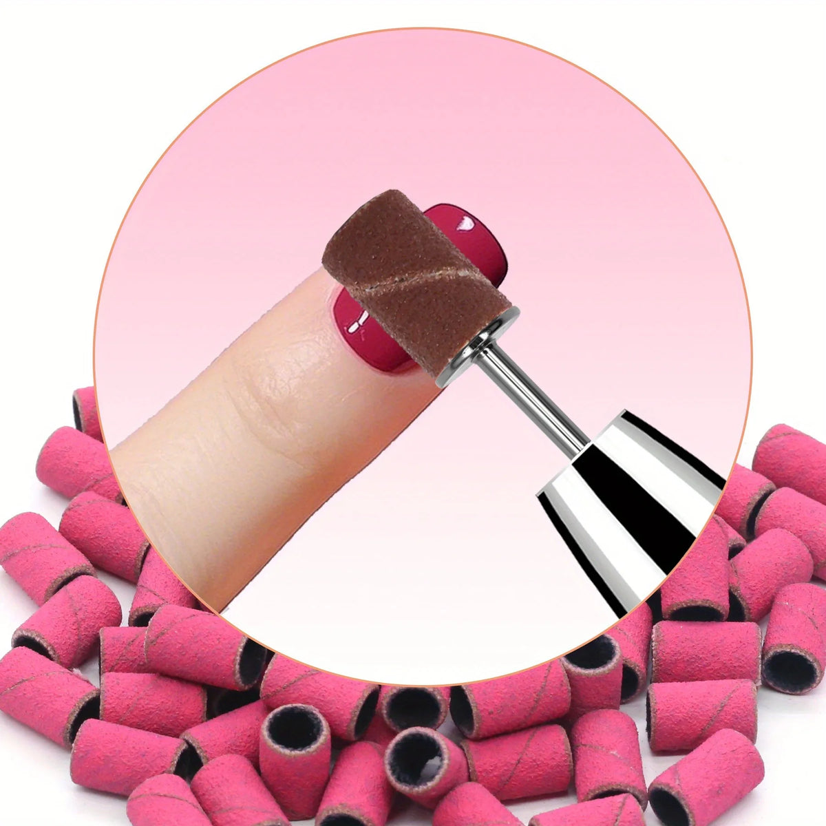 1/5/10pcs PCS Nail Drill Bits Sanding Bands Caps Mandrel Grip Cutters For Manicure Pedicure Machine Tools Vue