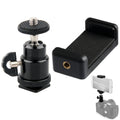 Hot Shoe Phone Clip Universal Moblie Phone Holder Bracket With Mount 1/4 Screw Tripod Monopod Stand For SLR Camera Vue Default Title