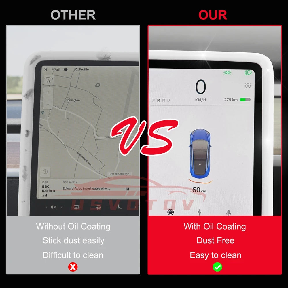 For Tesla Model 3 Y Silicone Protective Frame Edge Cover Central Control Accessories Navigation Screen Protector Interior Trim Vue