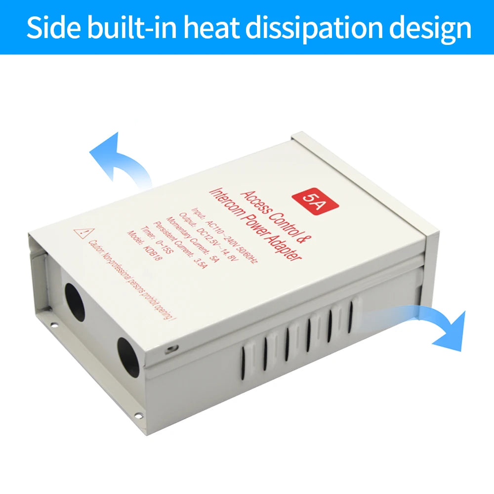 Raniproof DC 12V Access Control Power Supply Switch 5A Output AC110V-240V Input Power Source Supplier Adapter for Video Intercom Vue