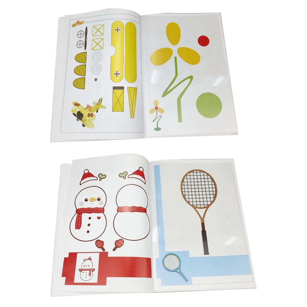 Drawing Book for 3D Printing Pen Reusable Colorful 40 8 Patterns Thick Paper Clear Plate Painting Template for 3D Pen Kid Gifts Vue