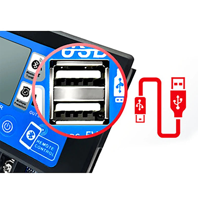 12V/24V LCD Digital Display 30A 60A Bluetooth WiFi Solar Charge Controller Embedded Snap-on Energy Storage MPPT Solar Controller Vue