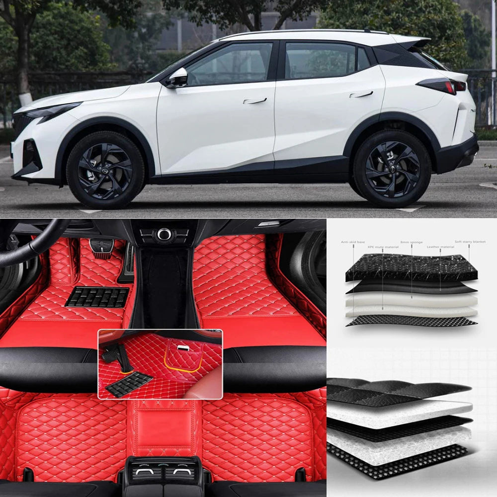 For Ford Mondeo MK3 Fusion 2000-2006 Years Auto leather waterproof Custom Car Floor Mats Carpets Coche Accessorie floor liners Vue