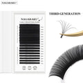 NAGARAKU Luxury Collected Classic Eyelash Extension 16rows Individual Denso Matte Black Professional Soft Natural Vue C 0.07mm 8mm