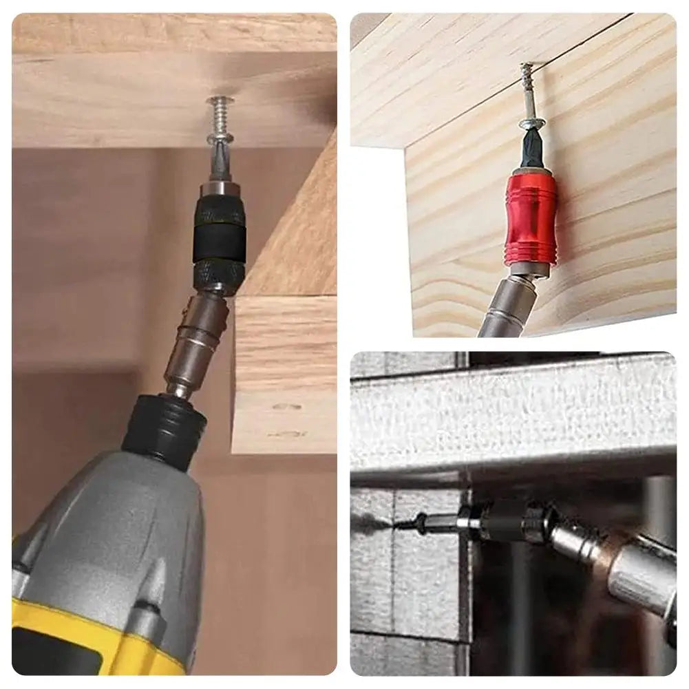 1/4" Hex Shank Magnetic Extension Rod Flexible Shaft Bit Holder Multi-Angle Screwdriver Bit Holder for Electric Drill Tools Vue