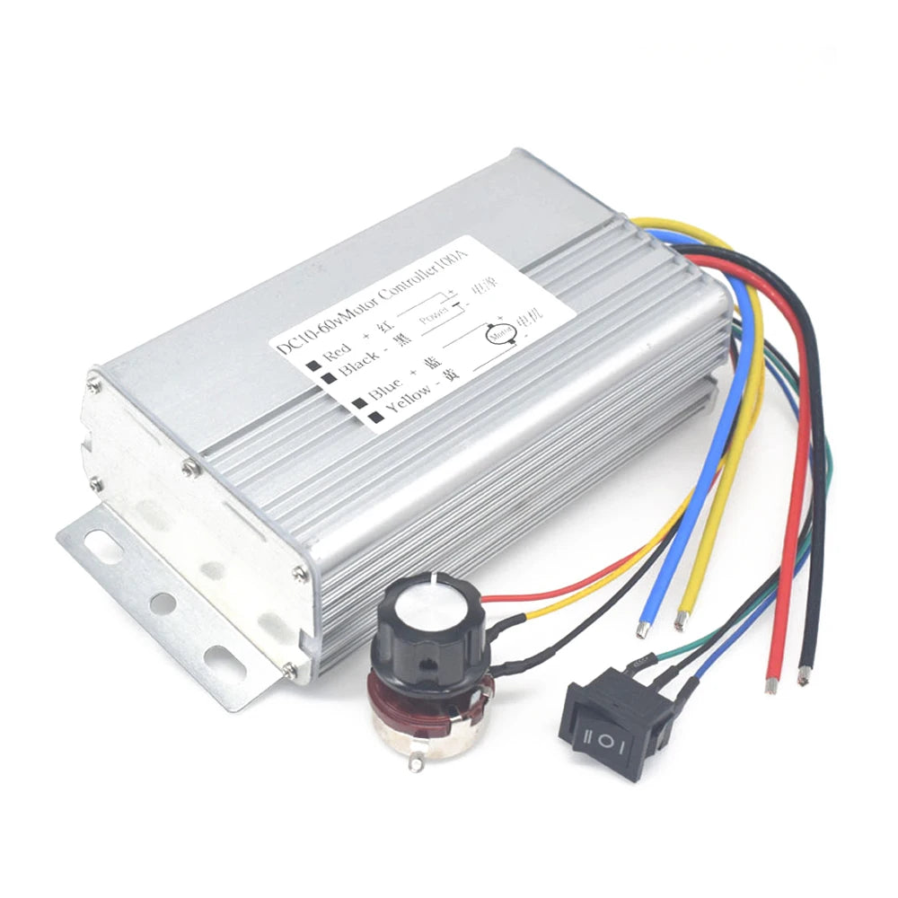 DC10-60V Motor Speed Controller Forward and Reverse 0-100% Motor Speed Adjustable Regulator 100A DC Brush Motor Speed Governor Vue