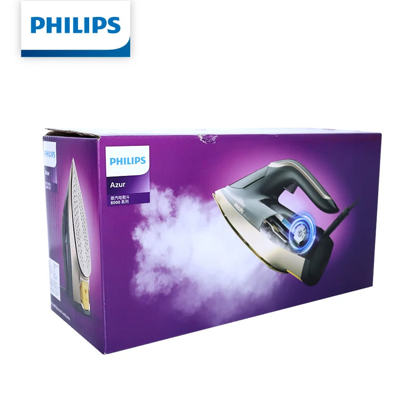 Philips DST8041 Steam Iron Smart Temp Control 2200W 260g Steam Boost 55g/min 350ml Tank Ceramic Soleplate Flat Vertical Ironing Vue